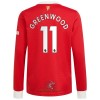 Officiële Voetbalshirt Manchester United Mason Greenwood 11 Thuis 2021-22 Lange Mouw - Heren